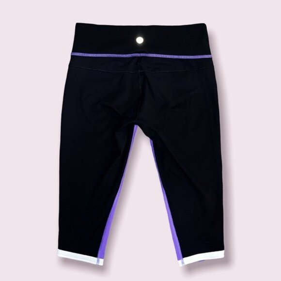 Lululemon Athletica Ignite Crop Power Purple Colorblock Leggings Womens - Picture 2 of 10